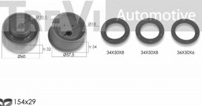 TREVI AUTOMOTIVE kd1349s -  Комплект ремня ГРМ
